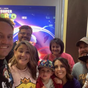 Family at Mario Movie Premiere